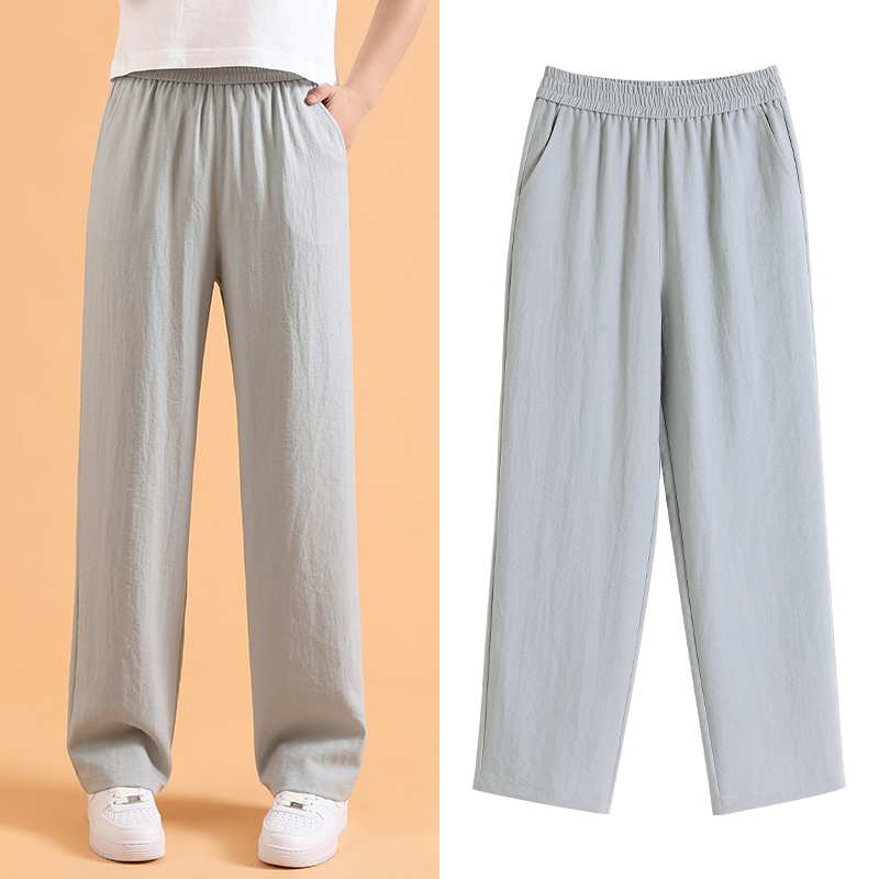 清凉裤冰丝速干裤女夏小个子薄款九分休闲女裤凉凉裤子宽松哈伦裤